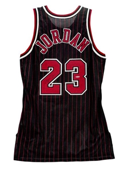 Michael Jordan Autographed Black Chicago Bulls Jersey (Upper Deck Authenticated)